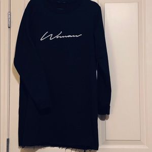 Black Sweatshirt Dress